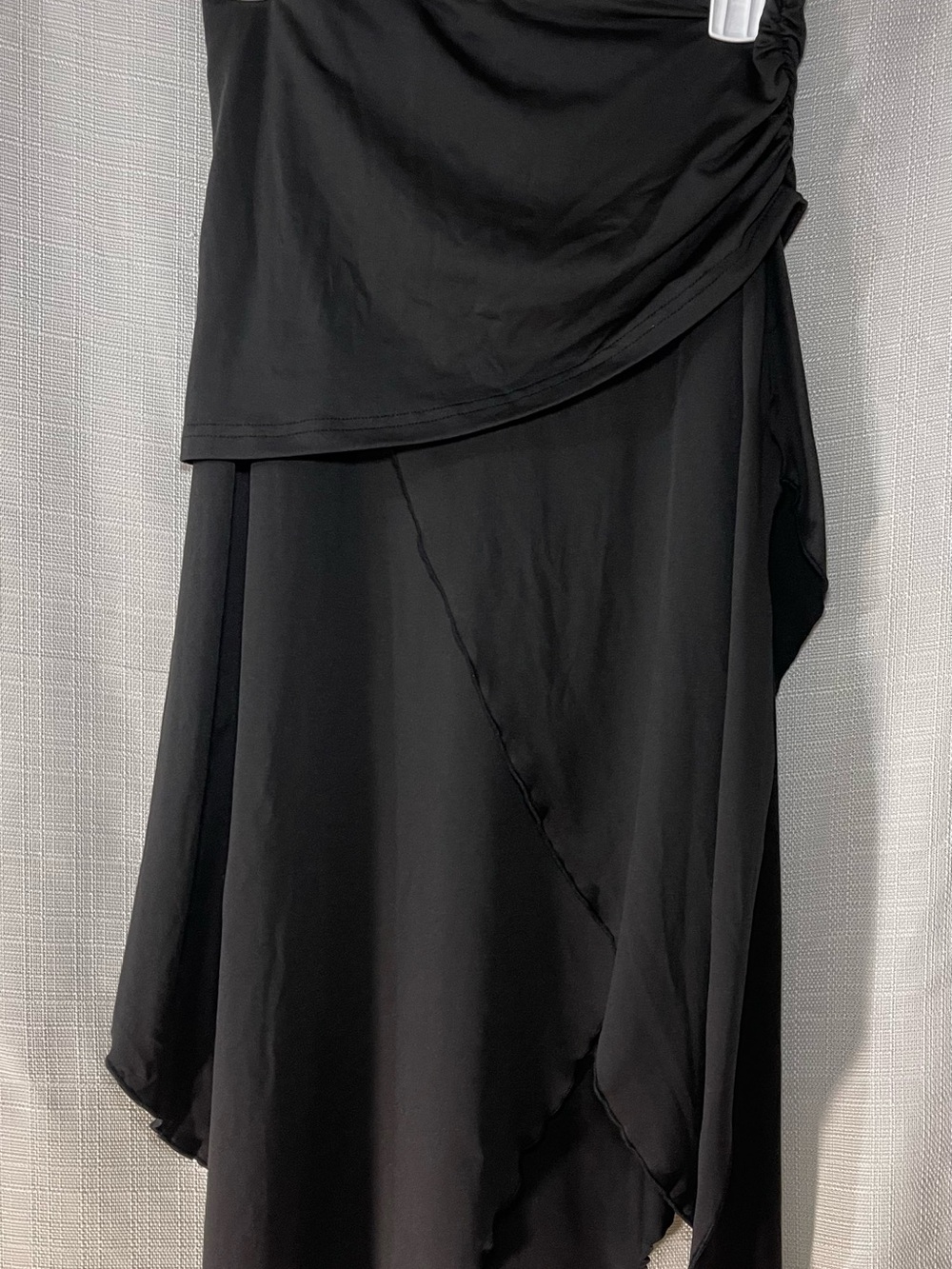 Asymmetrical Black Layered Women's Skirt